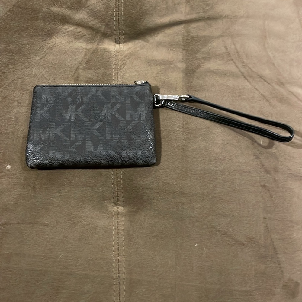 Michael Kors Charcoal Monogram Wristlet - Picture 2 of 5